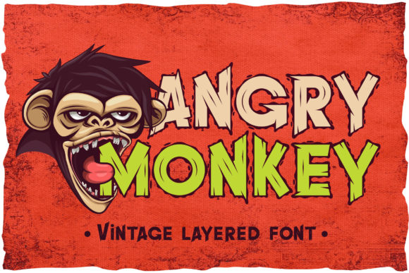 Angry Monkey: A Vintage Display Font for Web Design
