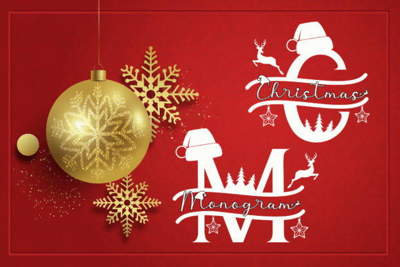 Cute Christmas Monogram: A Festive Display Font for Brands