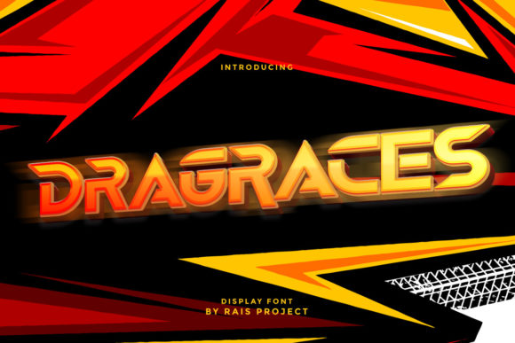 Dragraces: A Bold Display Font for Crafters and Product Designers