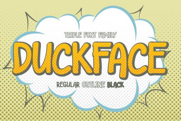 Duckface: A Playful Display Font for Lively Editorial Designs
