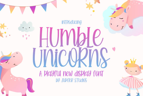 Humble Unicorns: A Playful Display Font for Editorial Design and Digital Publishing