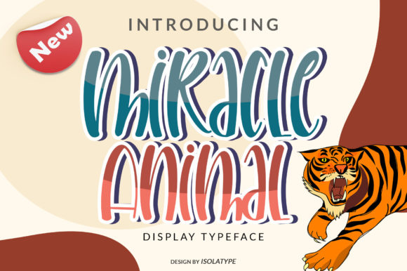 Miracle Animal: A Playful Display Font for Digital Design Projects
