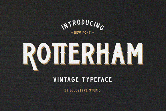 Rotterham: A Bold Vintage Display Font for Distinct Brand Identities
