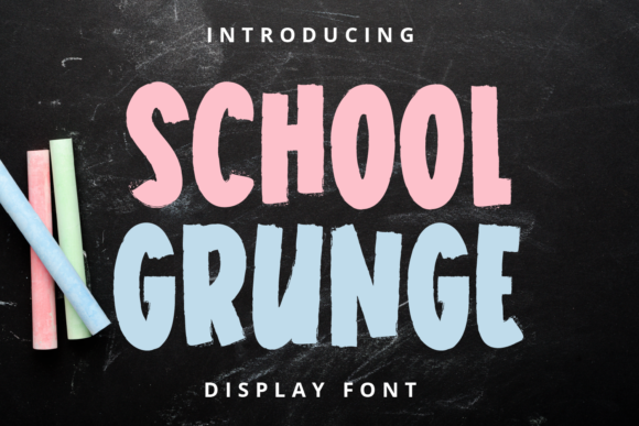School Grunge: A Bold Display Font for Web Design
