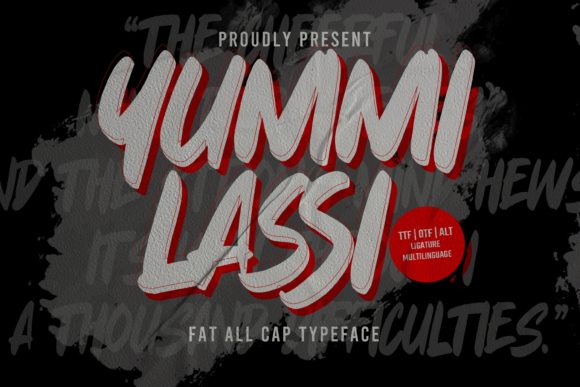 Yummi Lassi: A Bold Display Font for Creative Business Branding